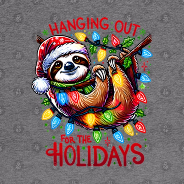 Christmas sloth by Neon Galaxia